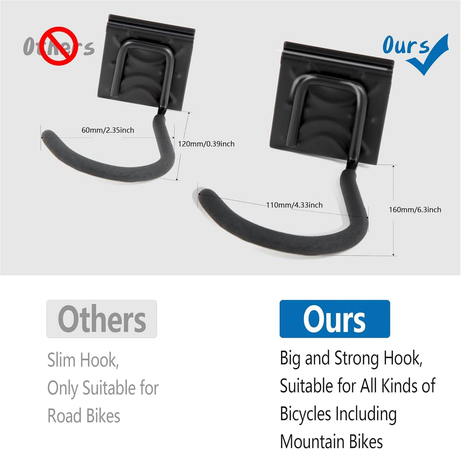 Bike Hooks For Wall (4 Bike): image 7